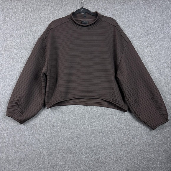 prAna Sweater Womens Large Textured Pullover Crewneck Long Sleeve Relaxed Fit - Picture 1 of 12
